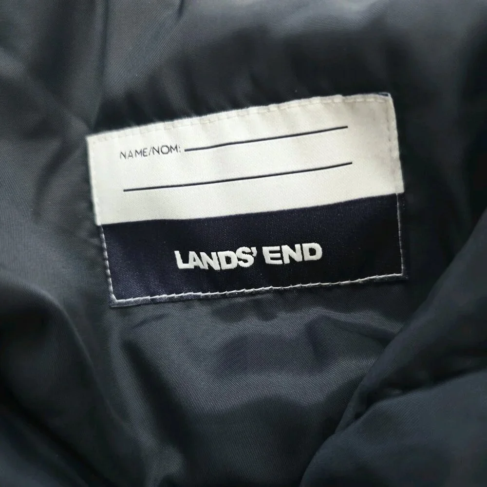 Nwot Lands End - 18 Big Kids Waterproof Insulated Iron Knee Snow‎ Bib In Navy
